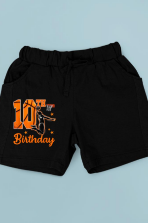 10th Birthday Basketball Theme 10 Year Old Boy Party Short