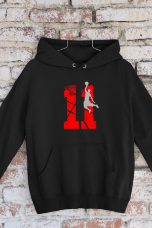11 Year Old 11th Basketball Birthday PartyTheme Boys Girls Hoodie