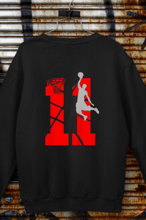 11 Year Old 11th Basketball Birthday PartyTheme Boys Girls Sweatshirt