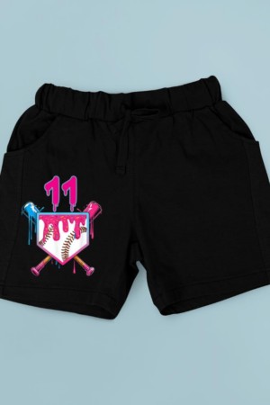11th Birthday Baseball Ice Cream Drip For Kids Short