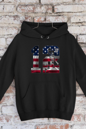 12 YEARS NUMBER 12 BASKETBALL 12TH BIRTHDAY Hoodie