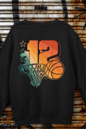 12th Birthday Boy Basketball Player Basketball 12 Years Old Sweatshirt