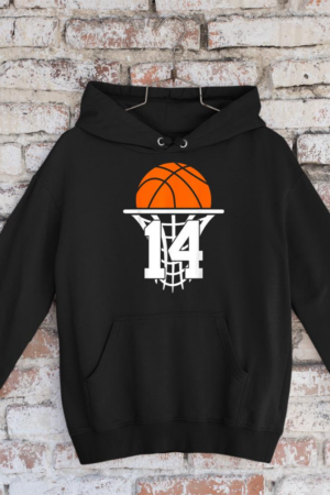 14 YEARS BASKETBALL 14TH BIRTHDAY Hoodie