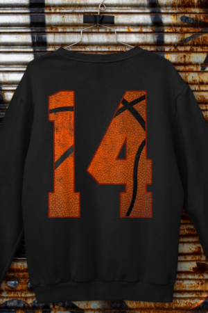 14th Birthday Party Fourteen 14 Year Old Basketball Bday Boy Sweatshirt
