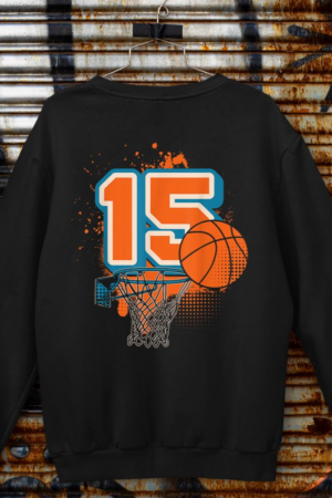 15th Birthday Boy Basketball Player Basketball 15 Years Old Sweatshirt