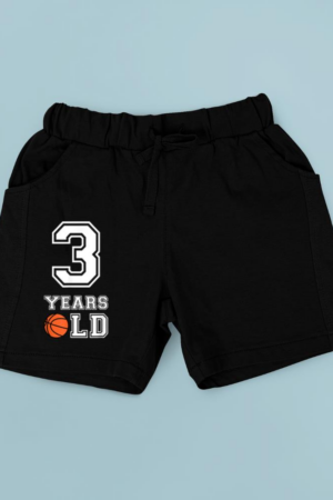 3 Years Old Basketball Birthday Shirt Boys 3rd Birthday Gift Short