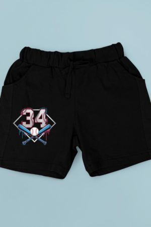 34th Birthday Baseball Home Ice Cream Sprinkle Short