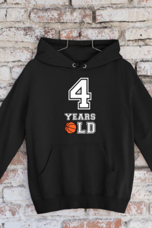 4 Years Old Basketball Birthday Boys 4Th Birthday Gift Hoodie