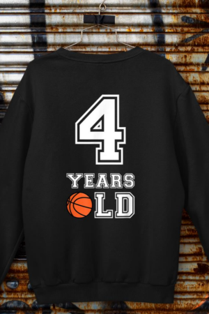 4 Years Old Basketball Birthday Boys 4Th Birthday Gift Sweatshirt