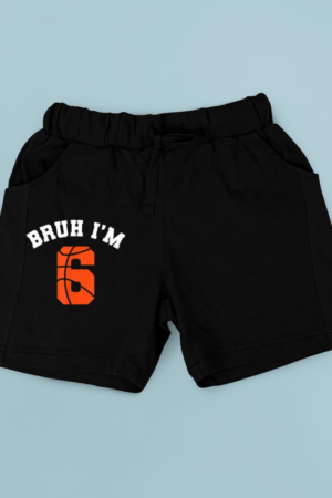 6th Birthday Boy Bruh Iu2019m 6 Year Old Bday Kids Basketball Short