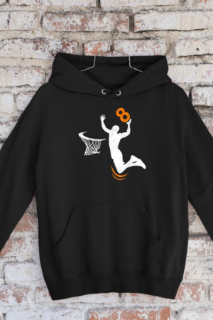 8 Year Old Basketball Dunk 8th Birthday Party Boys Hoodie