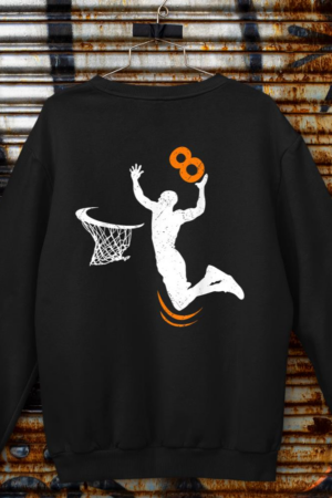 8 Year Old Basketball Dunk 8th Birthday Party Boys Sweatshirt