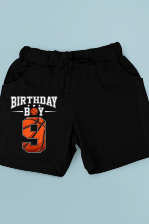 9th Birthday Boy Nine 9 Years Old Basketball Players Team Short