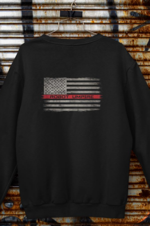 American Flag Robot Umpire US Flag Vintage Future Umpiring Tank Top Sweatshirt