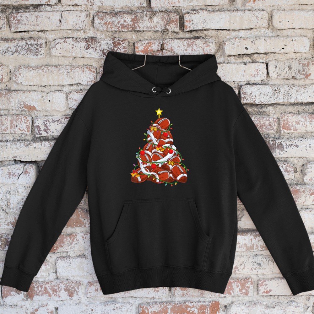 american football christmas tree xmas pajamas player coach hoodie qu7jay6zw5 0s331 uuk6z