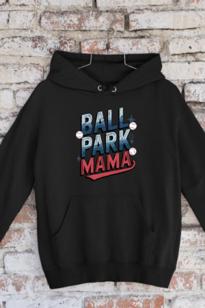 Ball Park Mama Baseball and Softball Long Sleeve Hoodie