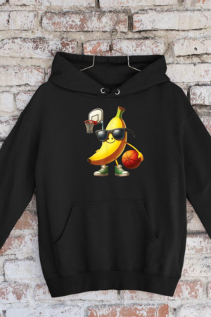 Banana Playing Basketball Fruit Lover Basketball Player Hoodie