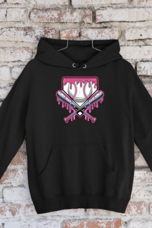 Baseball Bats And Ball Dripping Baseball Player Drip Toddler Hoodie