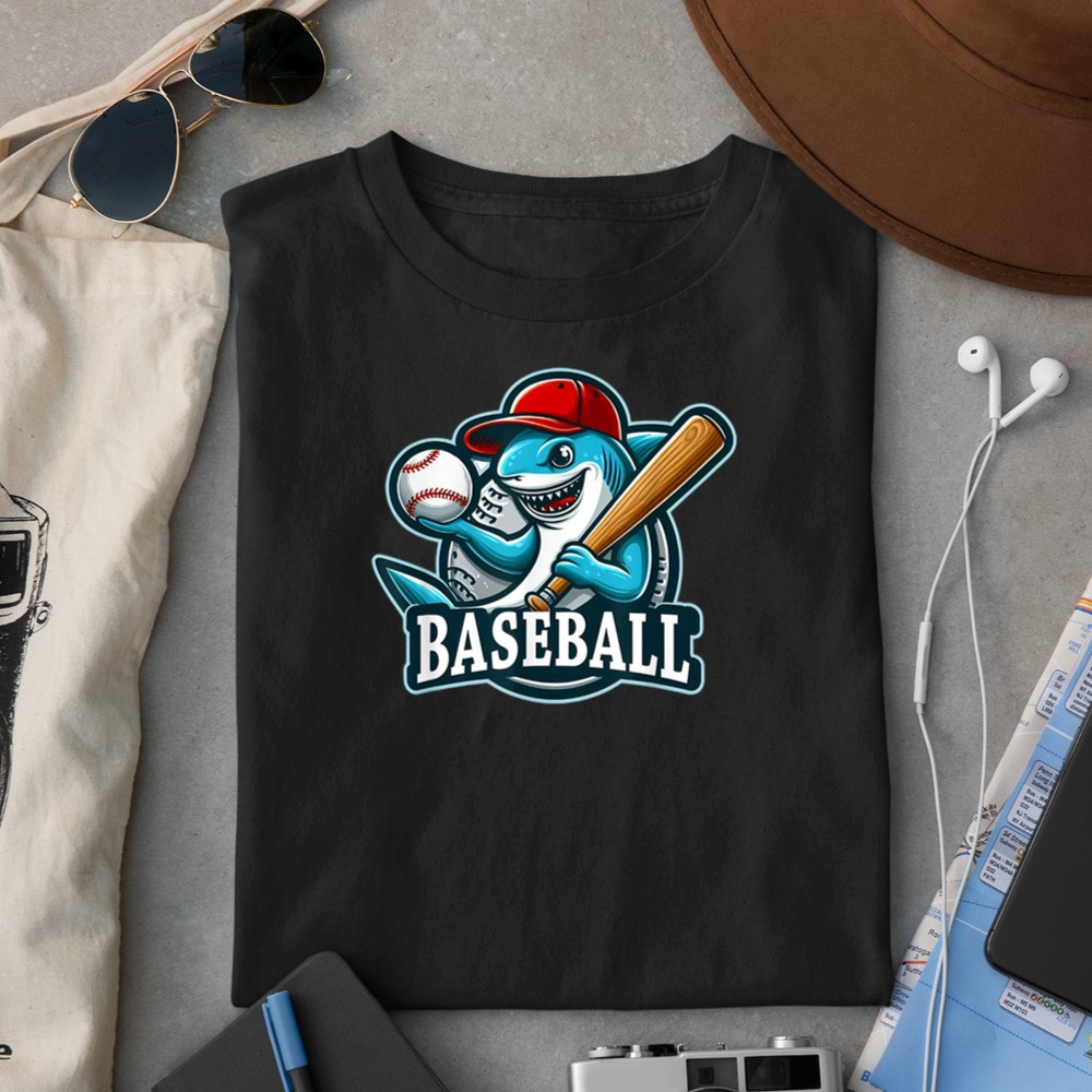 Baseball Shark Playing Baseball T-Shirt: The Perfect Blend of Style, Comfort, and Durability baseball shark playing baseball t shirt 29 n3kix urhfa