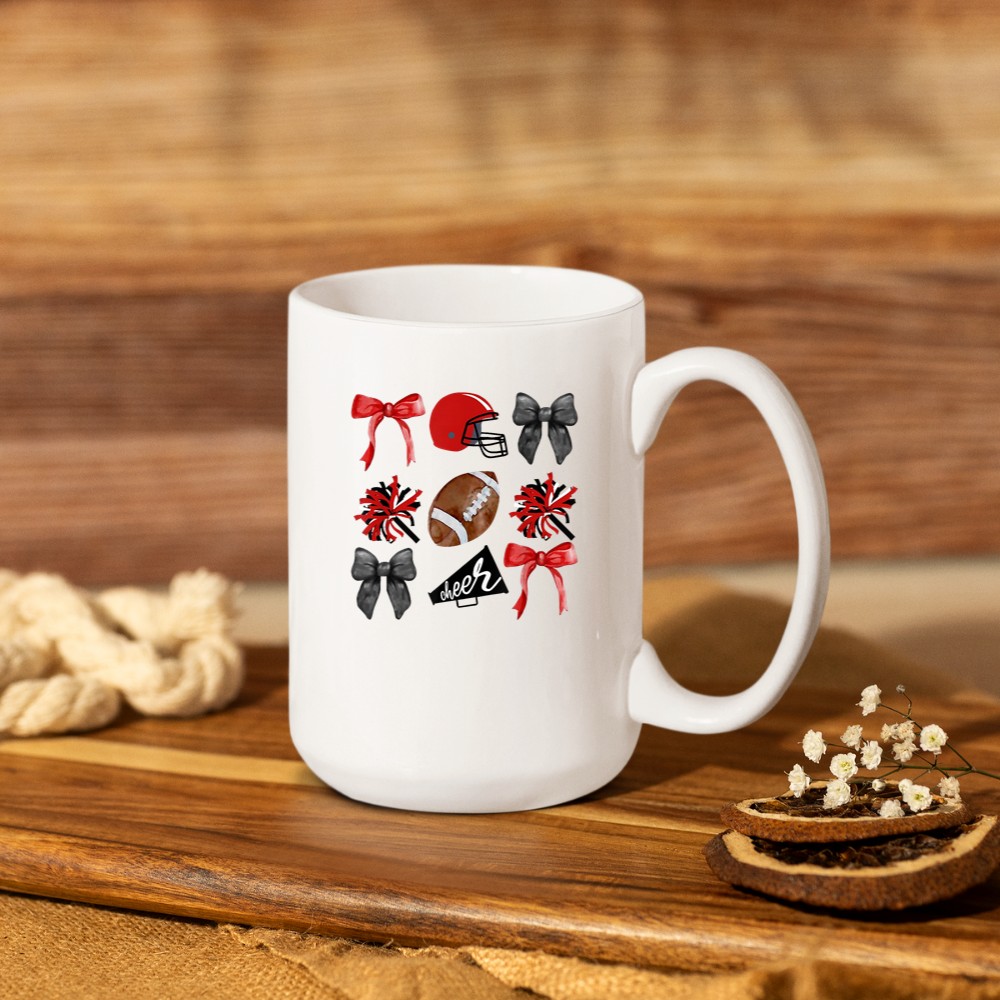 Cheer Coquette Bow American Football Autumn Thanksgiving Mug: The Perfect Blend of Style and Functionality cheer coquette bow american football autumn thanksgiving mug 1 7txtr fuc5l