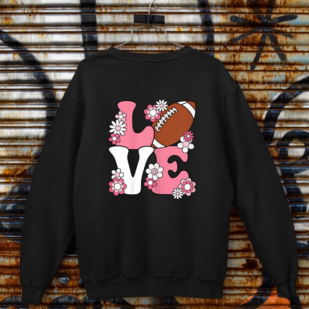 Groovy American Football Love Football Women Girls Kids Sweatshirt: The Ultimate Blend of Comfort and Style groovy american football love football women girls kids sweatshirt 16 gzxky vog4h