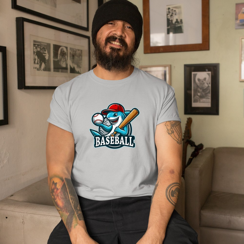 Baseball Shark Playing Baseball T-Shirt: The Perfect Blend of Style, Comfort, and Durability image 16